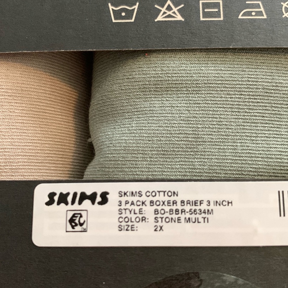 SKIMS Cotton 3 Pack Boxer Brief 3 Inch Style